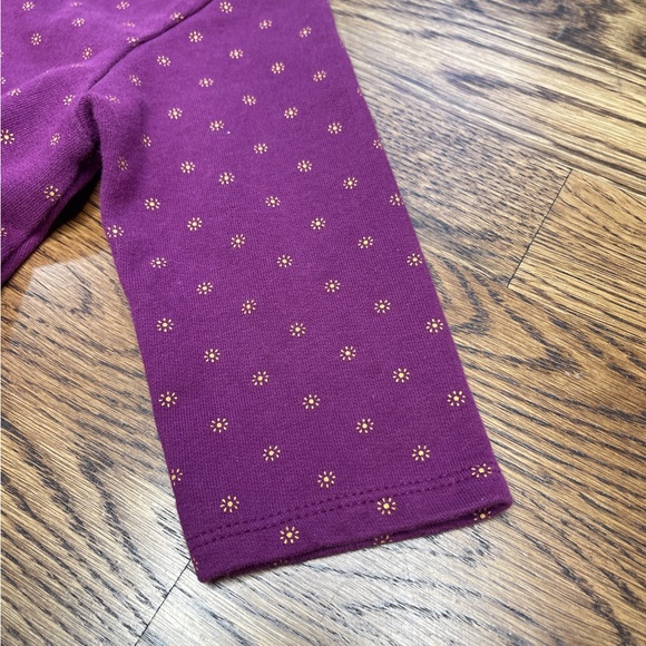 Tea Collection Girls Violet French Terry Floral Print Zippered Dress Size 5 - Picture 6 of 16